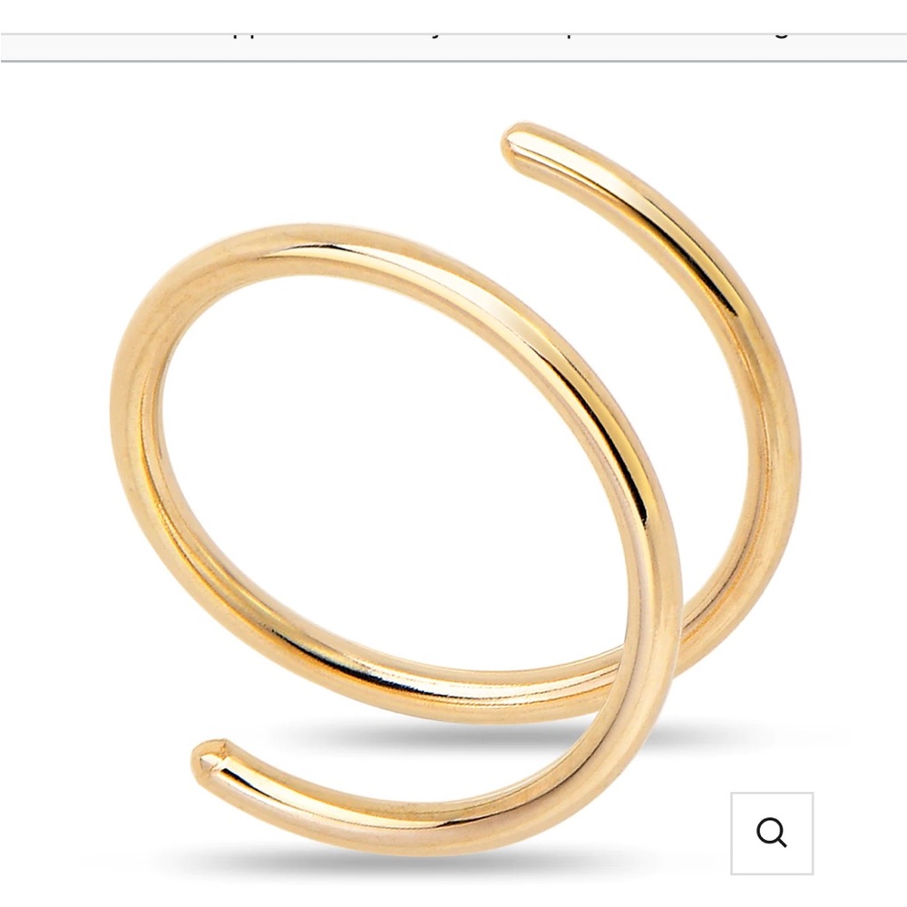 New never opened Double Nose ring 22G Right 14k yellow gold filled